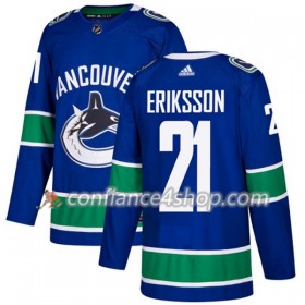 Adidas Maillot de Hockey Vancouver Canucks Loui Eriksson 21 2017-2018 Bleu Authentic - Homme